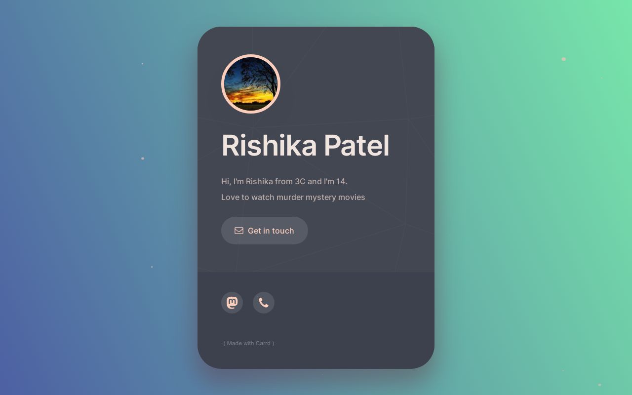 Carrd profile picture for @rishikaa